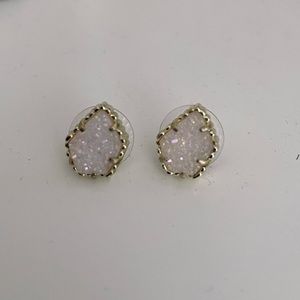 Kendra Scott Tessa Gold Stud Earrings in Iridescent Drusy